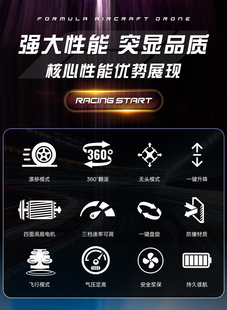 跨境自主版权认证款2026新品黑科技儿童遥控飞机陆空一体无人机详情7