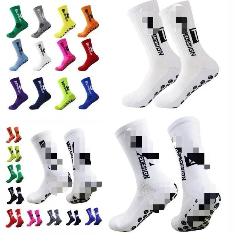 足球袜厂家现货批发防滑耐磨点胶中筒足球袜专业训练足球秋冬中筒详情1