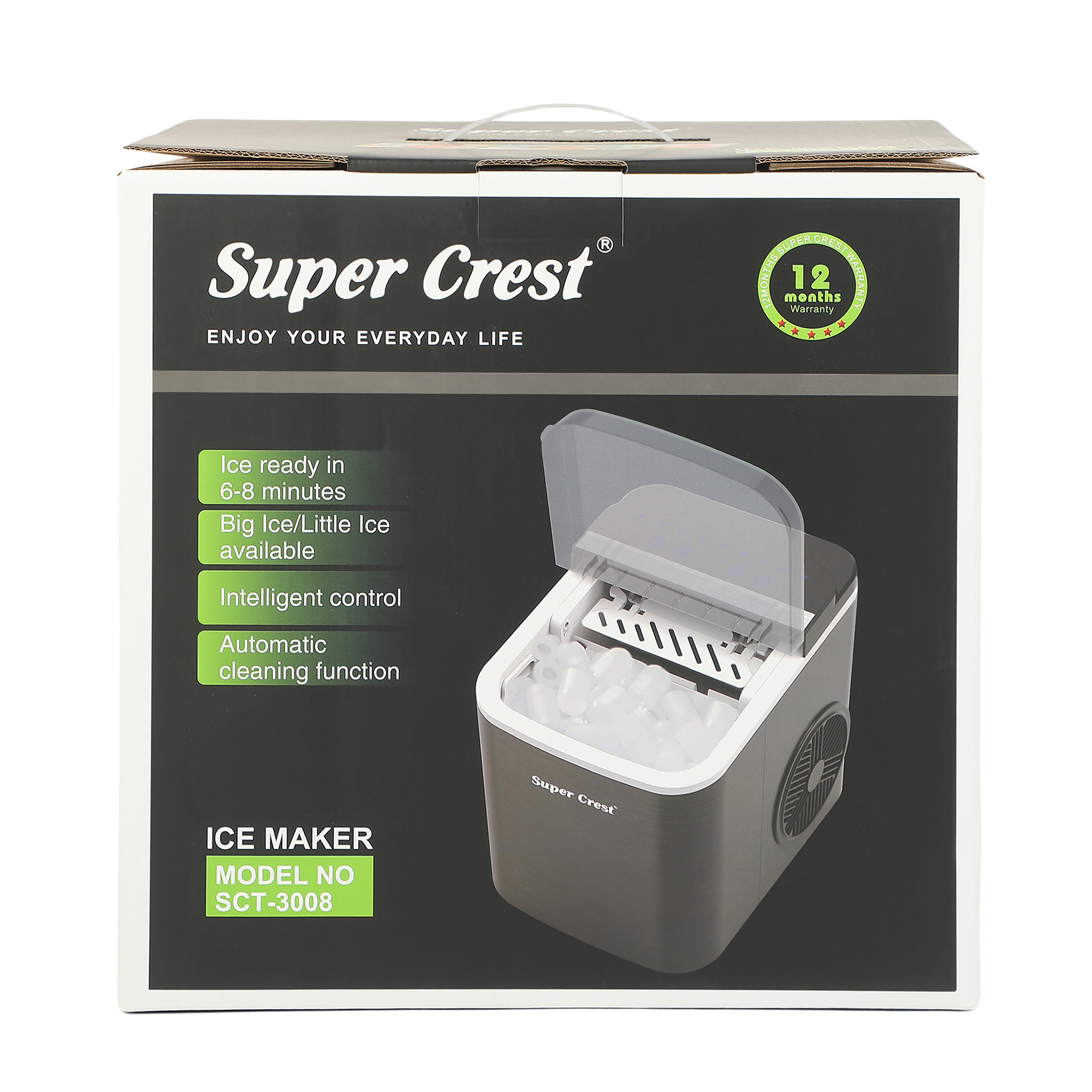 Super Crest 跨境制冰机家用小型冰块机快速出冰造冰机ICE MAKER详情8