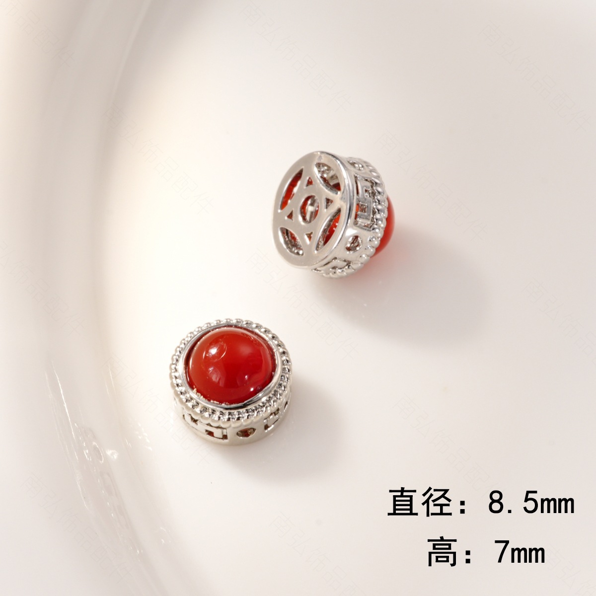 DIY jewelry and necklace clasp with zirconium natural stone aquamarine beads, copper plated with real gold for color retention and high-end feel pic 10