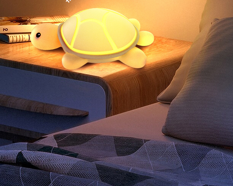 Little Rabbit and Little turtle night light magic tool, super cute pet silicone, a magic weapon for moms to lull them to sleep, pat light, smart sensing, papa Rabbit pic 6