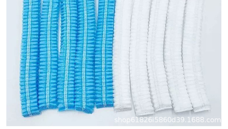 一次性无纺布民用条形帽厨房工作车间食品加工防尘帽透气头套厂家详情16