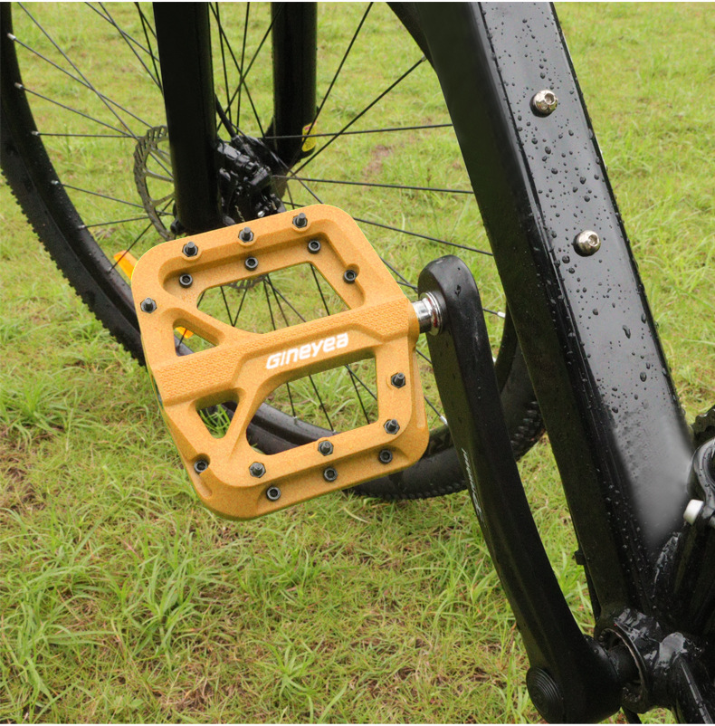 Jingye M996 mountain bike nylon Peling pedal wide bearing Riding anti-slip pedal accessories pic 12