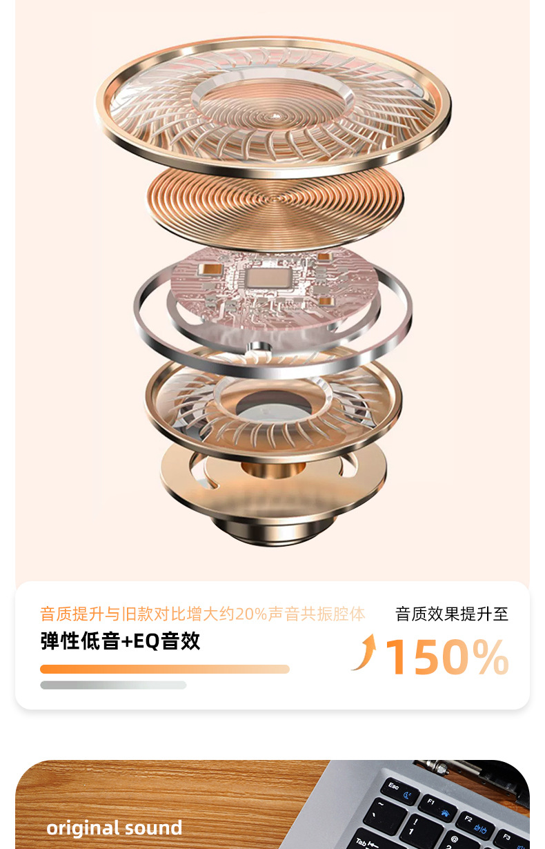 Selected cross-border best-selling over-ear wireless Bluetooth headphones with ultra-long battery life, Apple compatible, factory direct sales pic 10