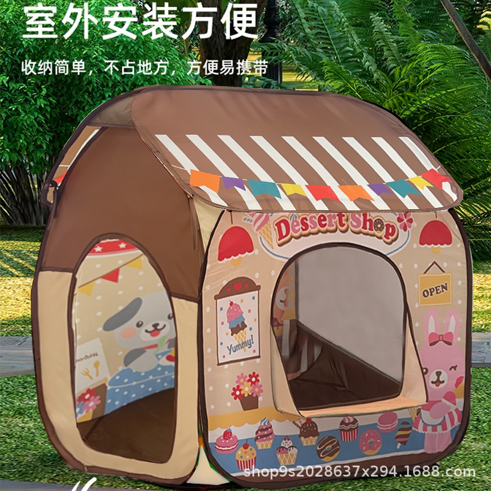 跨境亚马逊儿童帐篷室内游戏屋小房子海洋球池过家家玩具屋批发详情7