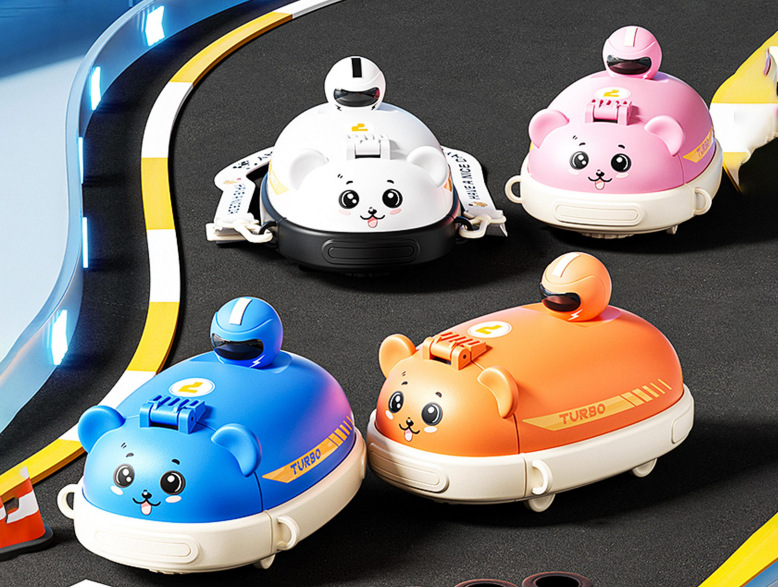 创意小汽车儿童碰碰车玩具水杯带吸管杯子防摔耐高温塑料杯详情1