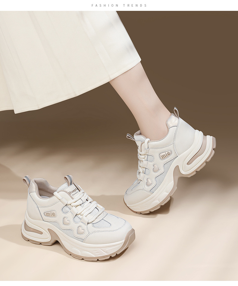 厚底增高休闲鞋女2025新款鞋子春秋季板鞋女百搭软底小白鞋老爹鞋详情15