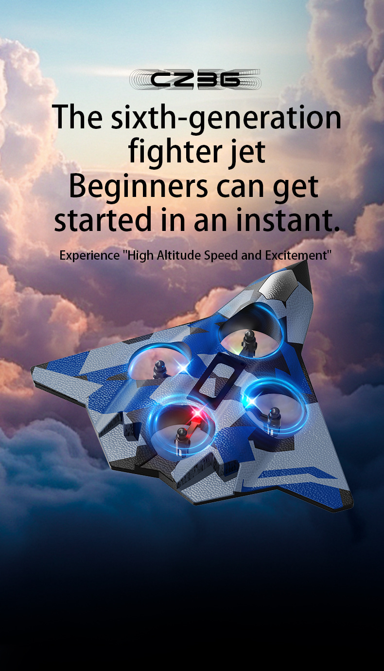 跨境CZ36四轴无人机2.4G固定翼泡沫飞机儿童户外玩具遥控飞机详情1