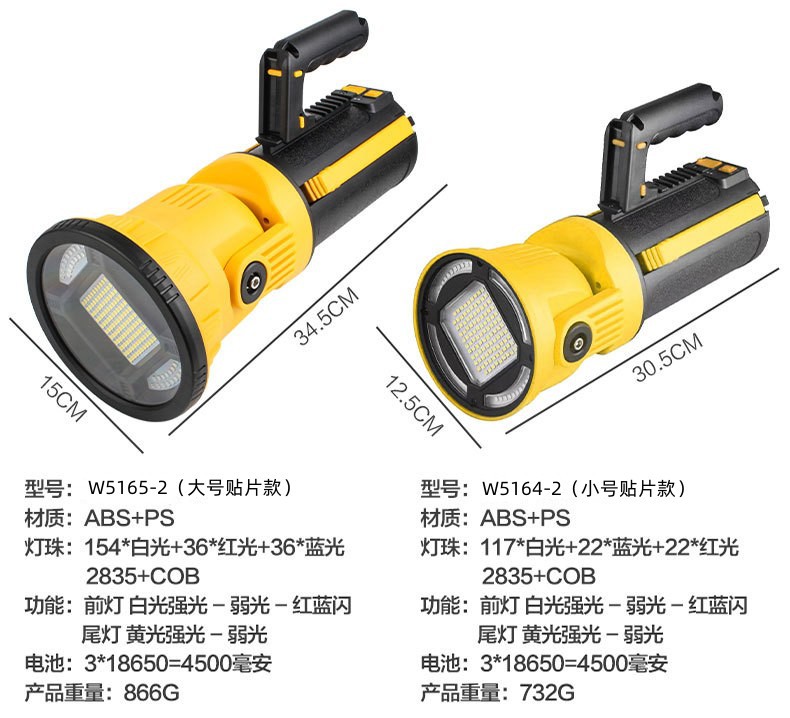 The new cross-border TYPE-C high-intensity portable searchlight, multi-functional with a stand, foldable work light and portable lamp pic 11