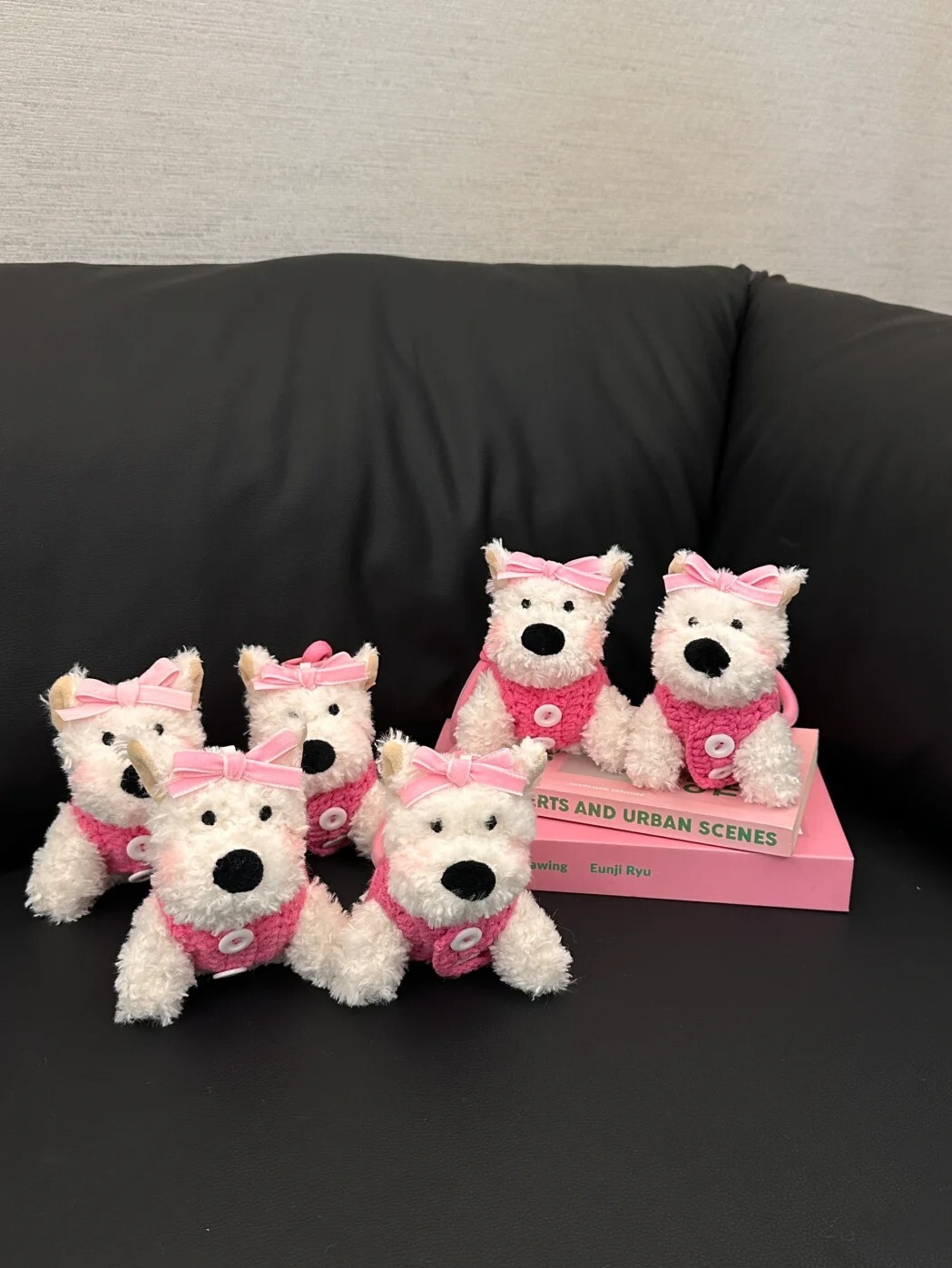 网红爆款西高地毛绒挂件公仔可爱潦草小狗包包挂饰车载摆件小礼物详情8