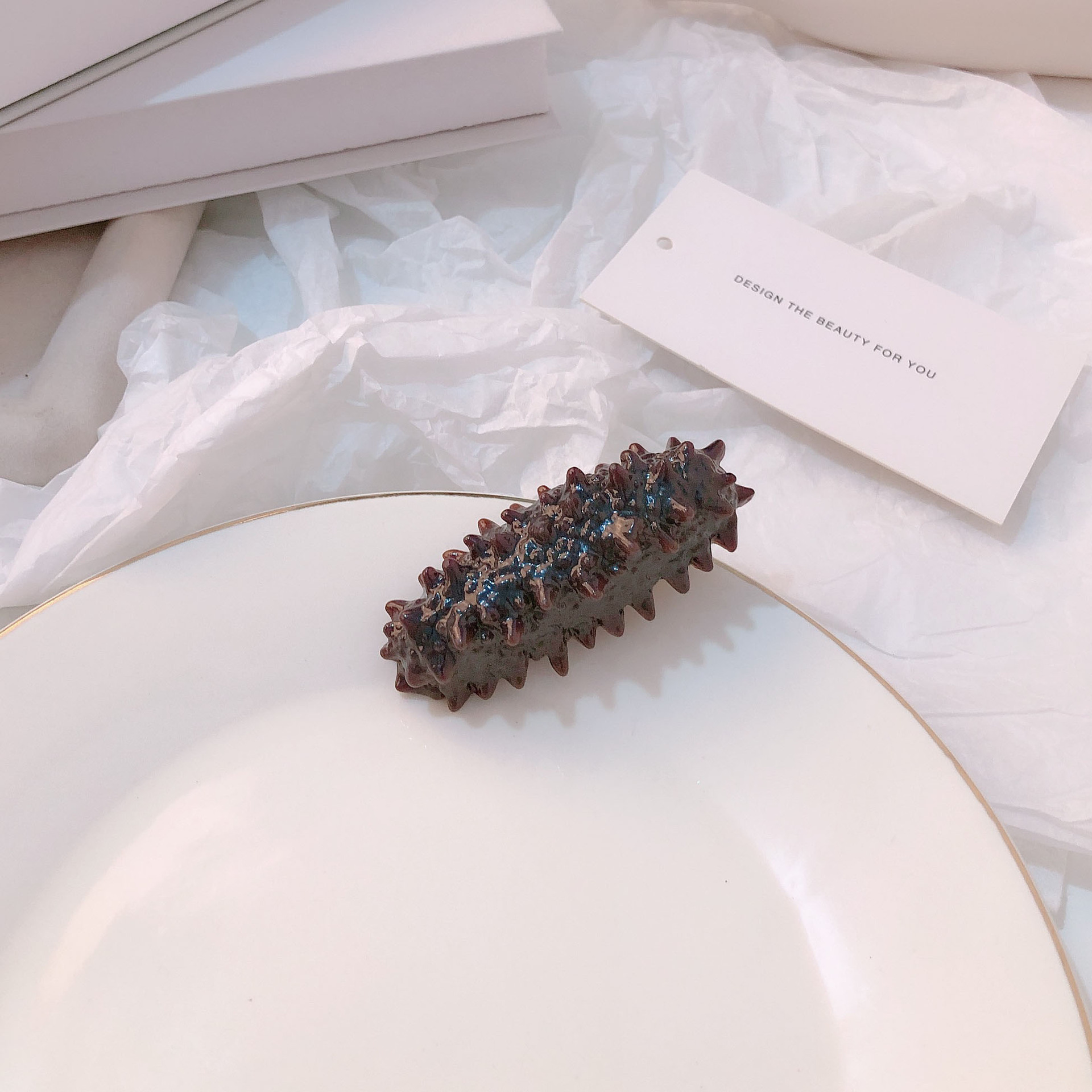 Fun ribs, simulated food, crab claws, funny grilled meat, hair clips, sea cucumber, creative side clips, sugar-coated haws, hair accessories pic 9