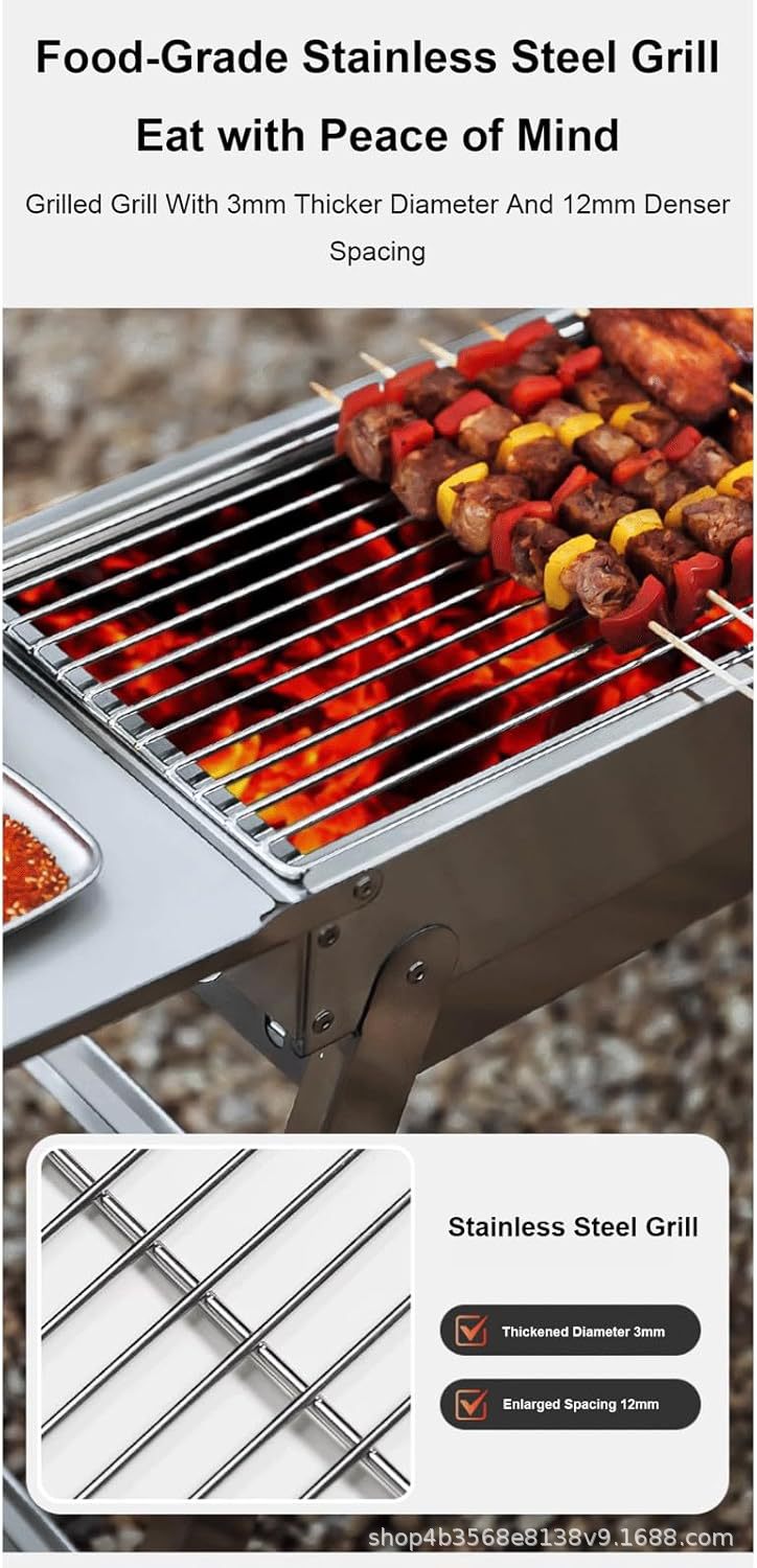 烧烤炉不锈钢家用折叠便携式小型烤炉烤肉架网户外烧烤炉子烧烤架详情6