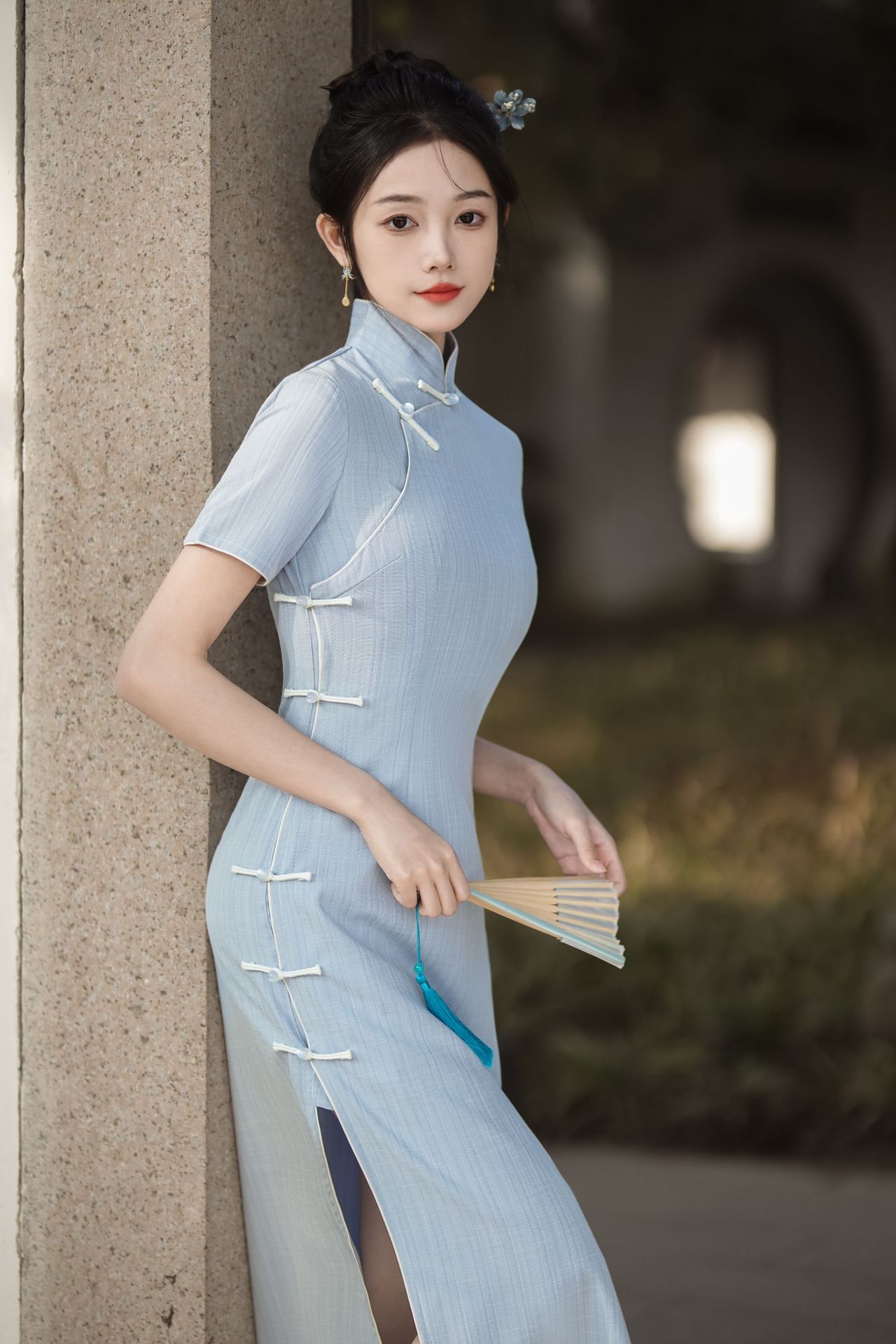 New Spring/Summer 2024 Chinese-style daily artistic, comfortable, breathable, floor-length, traditional full-opening modified cheongsam, a national trend pic 5