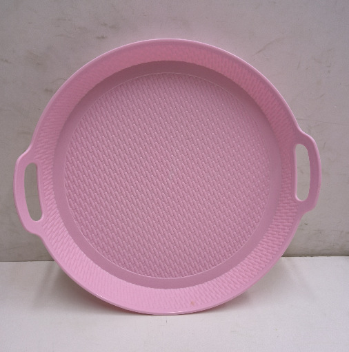 创意彩色塑料点心蛋糕盘餐桌圆方形分格树叶盘家用塑料盘零食盘详情3