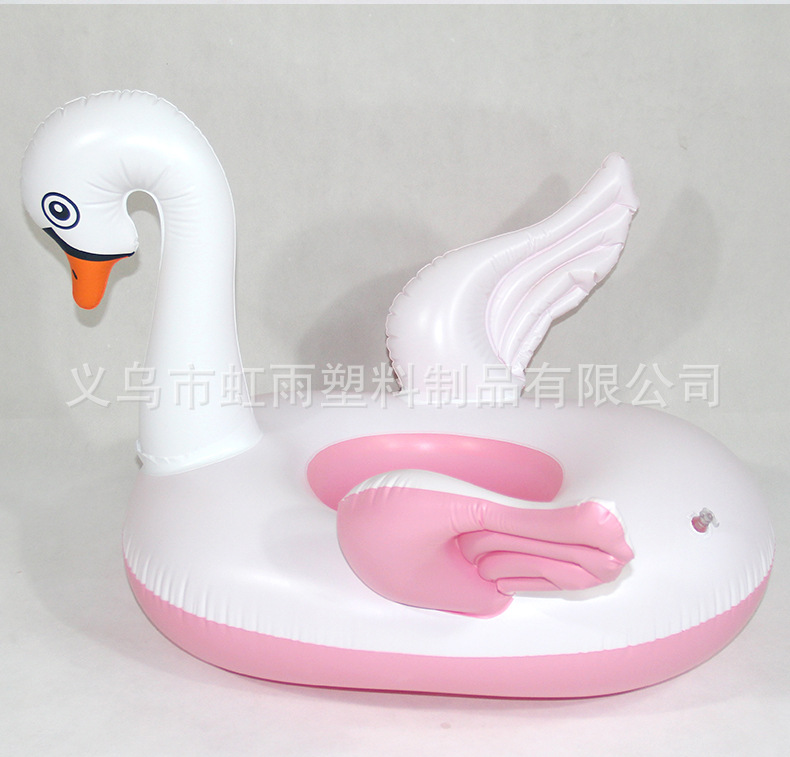 大白鹅艇水上充气儿童玩具座圈带翅膀防侧翻游泳圈婴儿坐圈批发详情9
