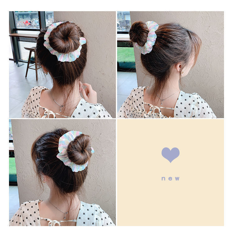 Large intestine hair band, Korean version of Organza, large intestine hair band, hair accessory, hair tie wholesale, rubber band, Instagram influencer, high appearance level pic 31