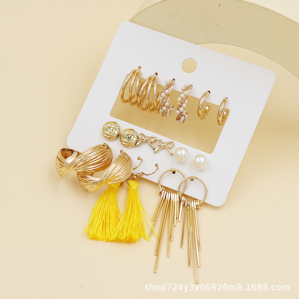 欧美跨境热卖新款简约个性ins风耳环套装气质百搭卡装耳饰批发详情16