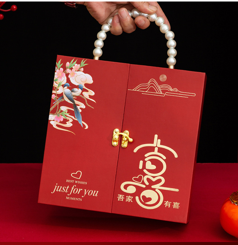 高档伴手礼礼盒喜糖盒空盒手提结婚订婚宾客回礼包装盒盒子批发详情15