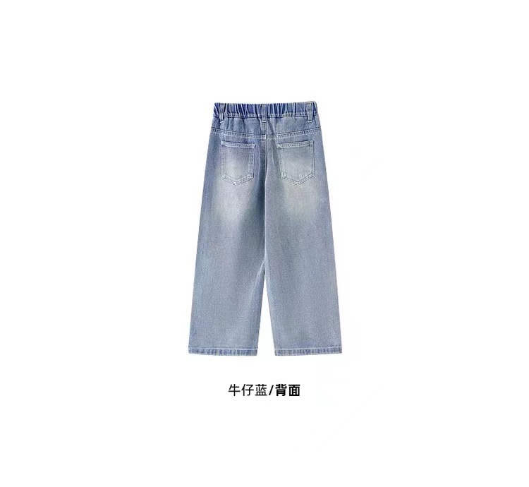 女童春装牛仔裤2025春秋季新款儿童蝴蝶结童装裤子休闲百搭直筒裤详情17