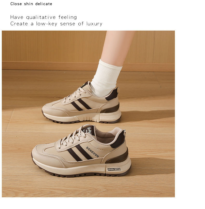 踩屎感轻便休闲运动鞋女士2025春秋季新款软底防滑皮面阿甘跑步鞋详情19