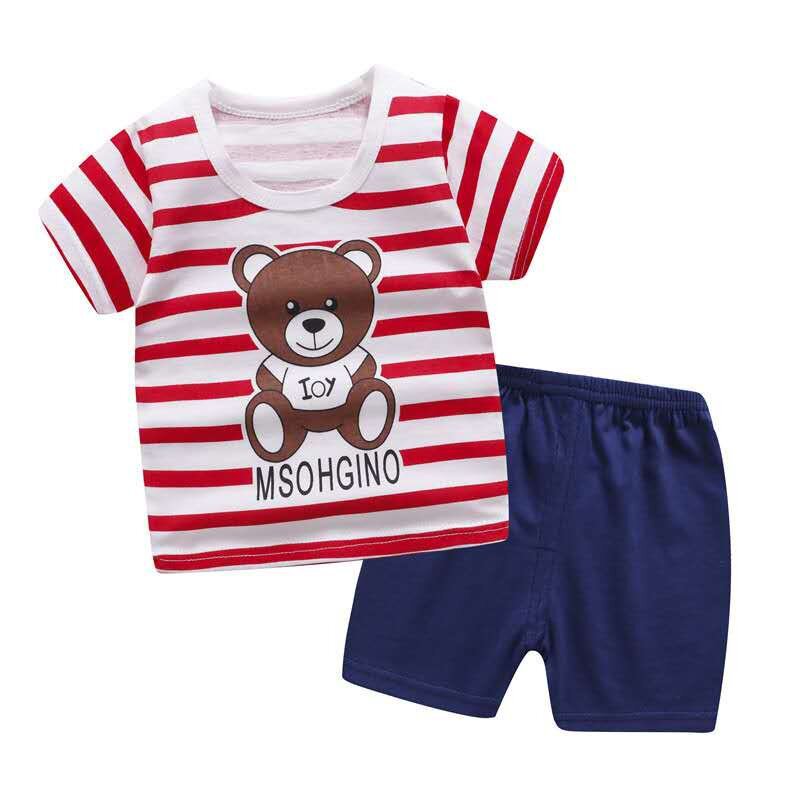 Wholesale of T-shirts for children aged 0-5, summer infants and toddlers, boys and girls, baby cotton short-sleeved shirts and shorts, baby half-sleeved shirts pic 13