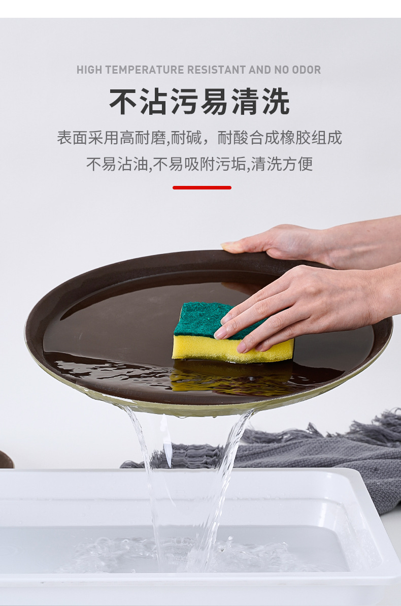 Anti-slip tempered tray, PP plastic tray, rectangular commercial hotel serving plate, awarding and loading plate pic 4