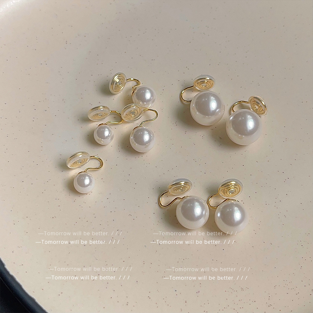925银针施家珍珠耳钉韩国小众高级感耳环通勤百搭高品质耳饰批发详情3