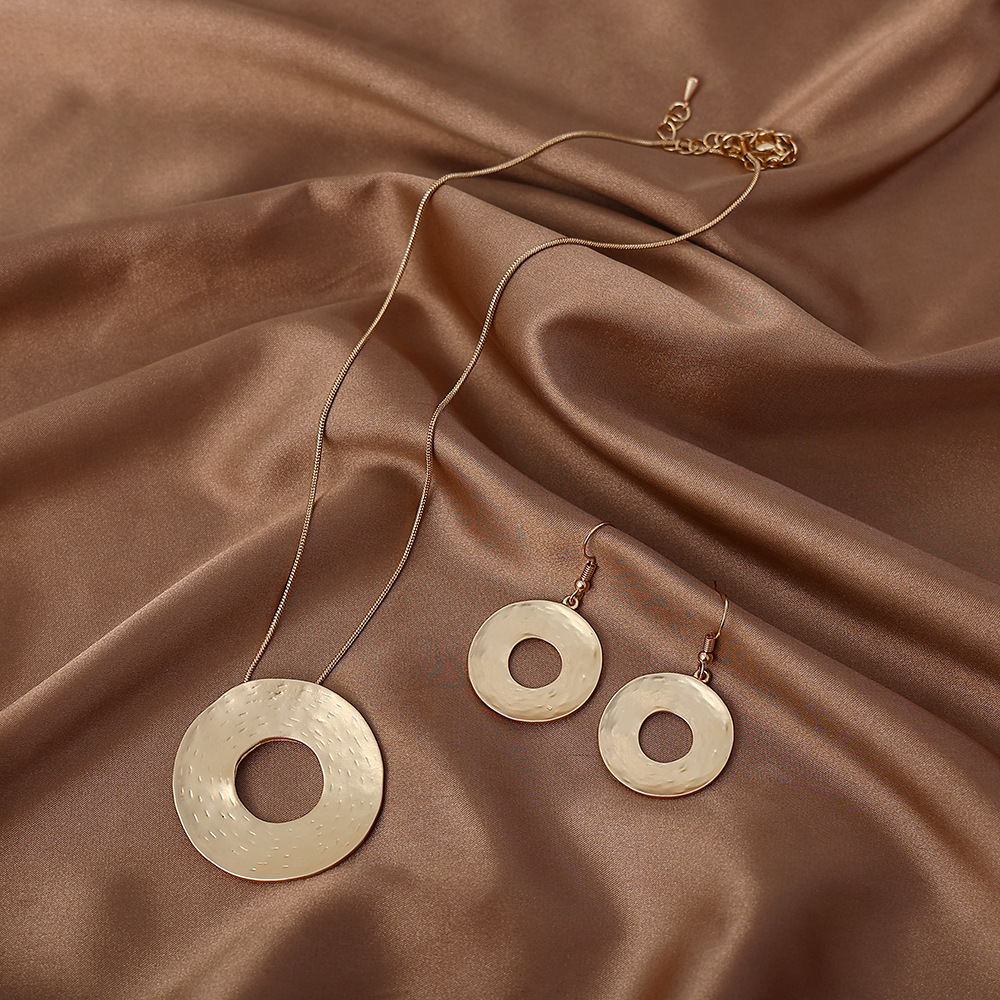 亚马逊爆款项链耳环套装秋冬季高级感复古简约ins风女饰品毛衣链详情7