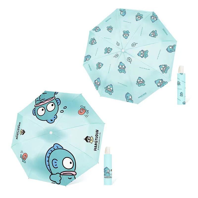 三丽鸥雨伞酷洛米太阳伞晴雨两用防晒防紫外线三折自动伞详情13