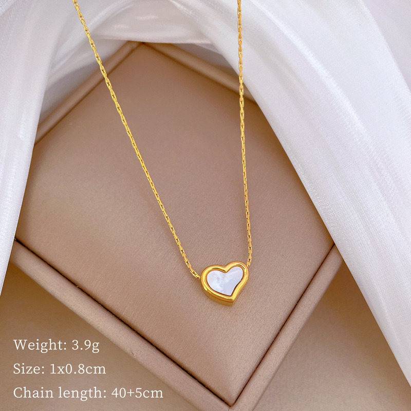 【通体钛钢】炉内真金幸运草爆款冷淡项链女ins网红锁骨链配饰品详情24