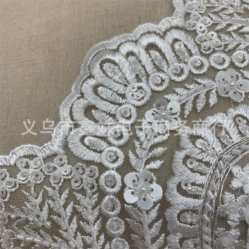 Beaded sequins, embroidered barcodes, wedding dress and evening gown clothing decoration accessories and auxiliary materials pic 2