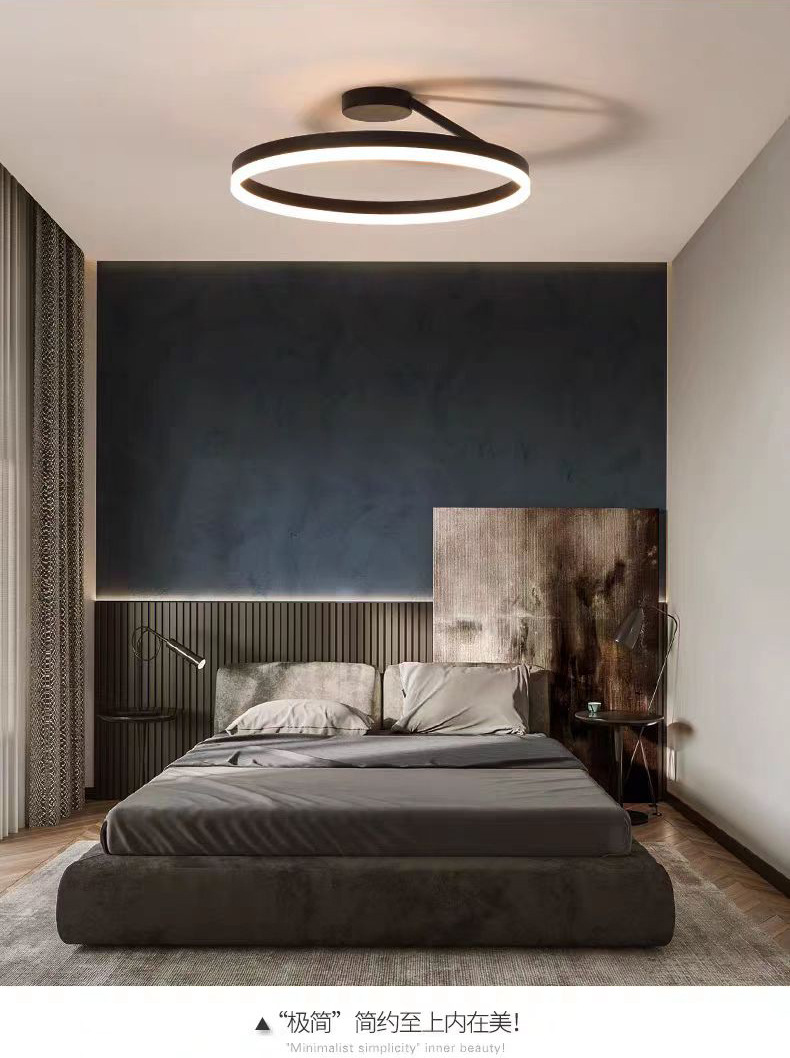 Ceiling light, circular bedroom light, minimalist ins cross-border study, modern and simple LED, master bedroom, dining room, balcony ceiling light pic 13