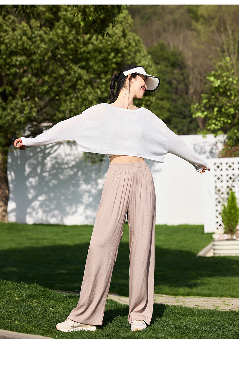81061# Summer New UPF50+ Sun Protection Chiffon Pants are light, breathable, cool, soft and sun protection wide-leg pants for women pic 20