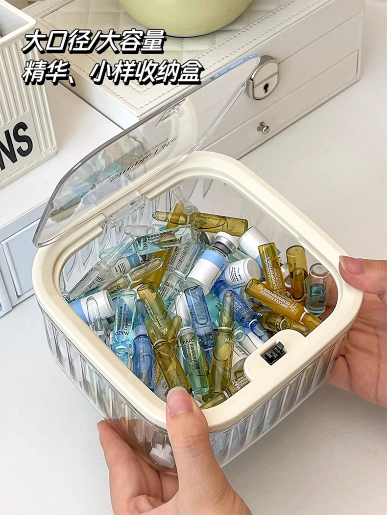 Single-use essence storage box, acrylic transparent table, cosmetic and skin care sample and small sundries storage rack pic 1