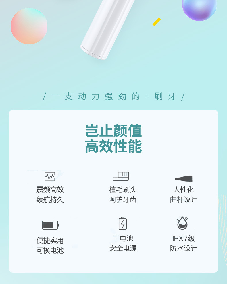 【 Direct sales from the original manufacturer 】 Electric toothbrush for adults, fully automatic, smart home use, fine soft bristles, high appearance level, portable pic 2