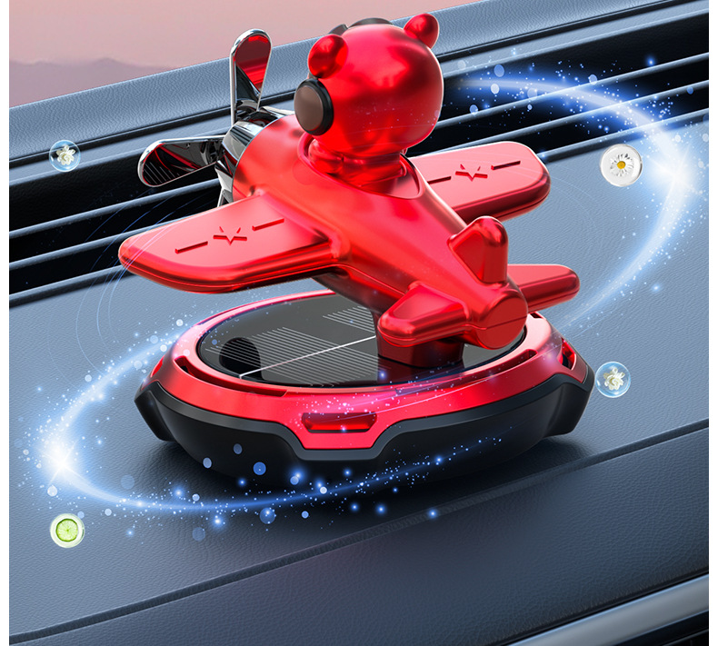 Vehicle-mounted solar-powered rotating helicopter, vehicle-mounted glasses, dog aromatherapy, car perfume, ornaments, in-car aircraft aromatherapy pic 15
