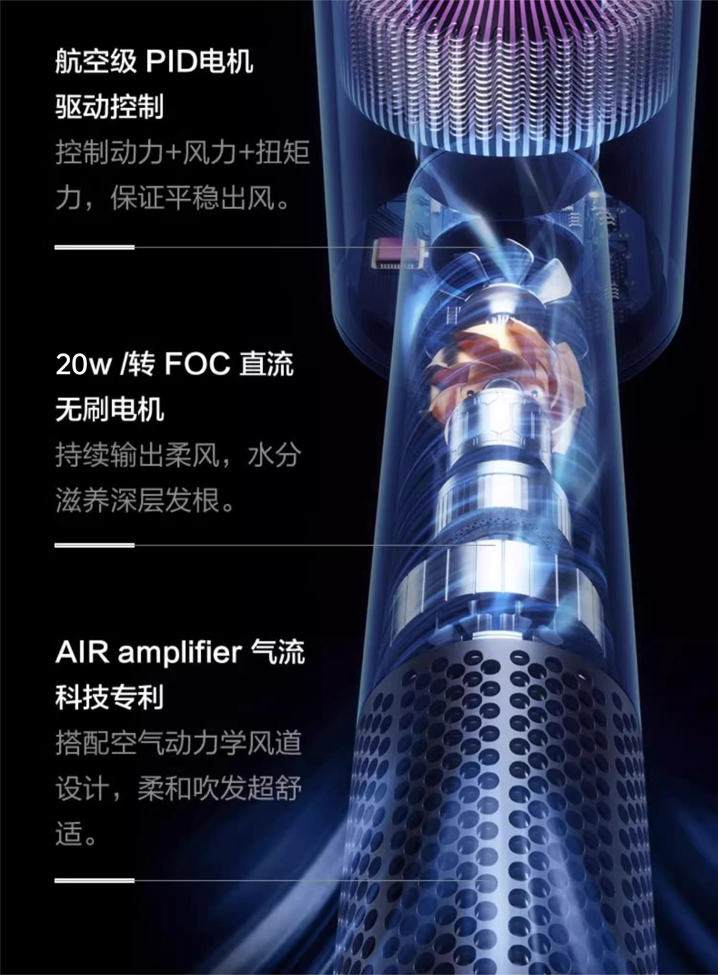 高速吹风机无叶中空电器工厂跨境批发代发家用华强北D森hairdryer详情15