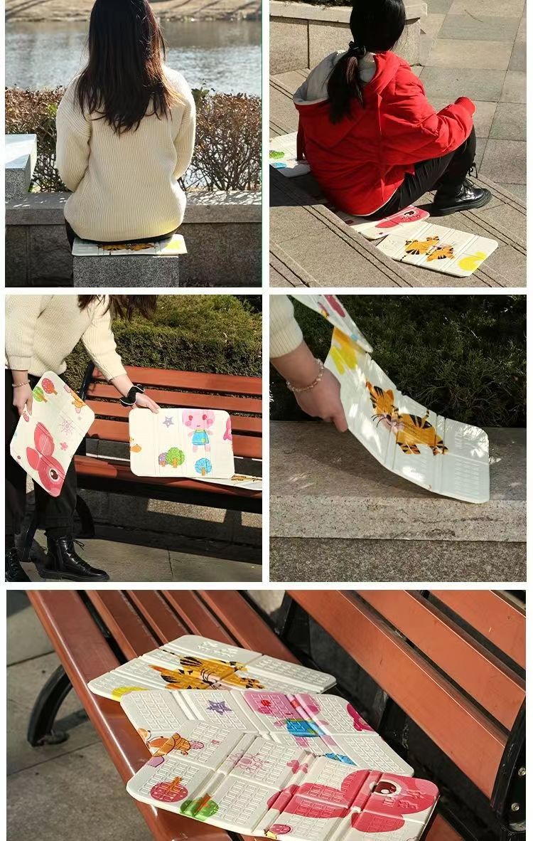 户外单人折叠坐垫便携式坐垫露营小坐垫防潮垫公交旅游隔凉泡沫垫详情12