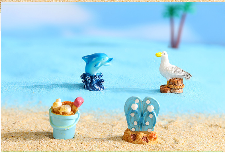 Micro-landscape design, surfboard, sailboat, seashells, seabirds, decorative accessories, ocean, beach and seaside series of small ornaments pic 38