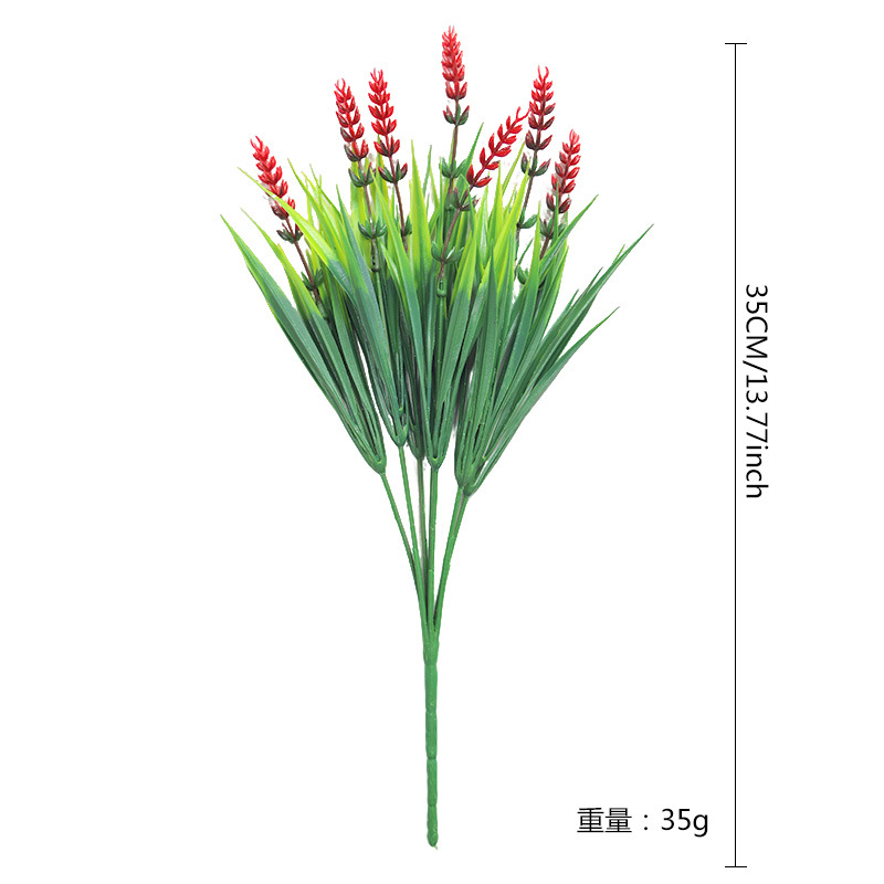 仿真春草紫色薰衣草花束盆栽园艺装饰仿真花厂家批发新款塑料麦穗详情3