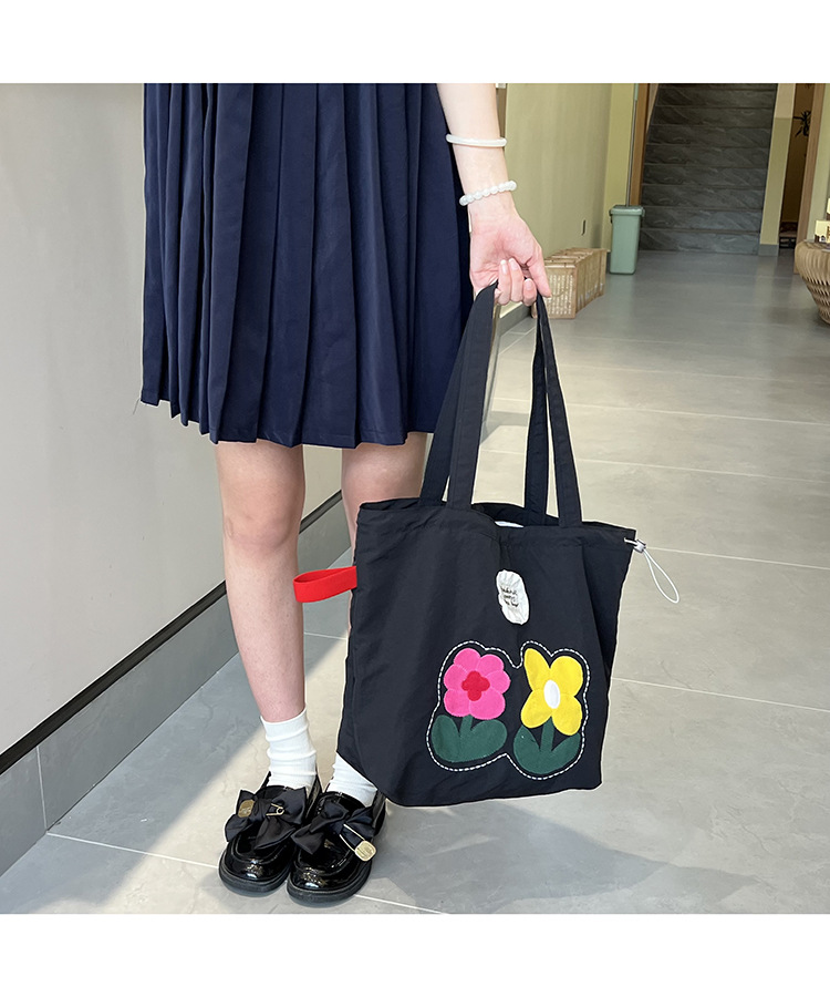 春夏新款小花布包潮流刺绣花朵托特包时尚2025ins 风包女上班通勤详情27