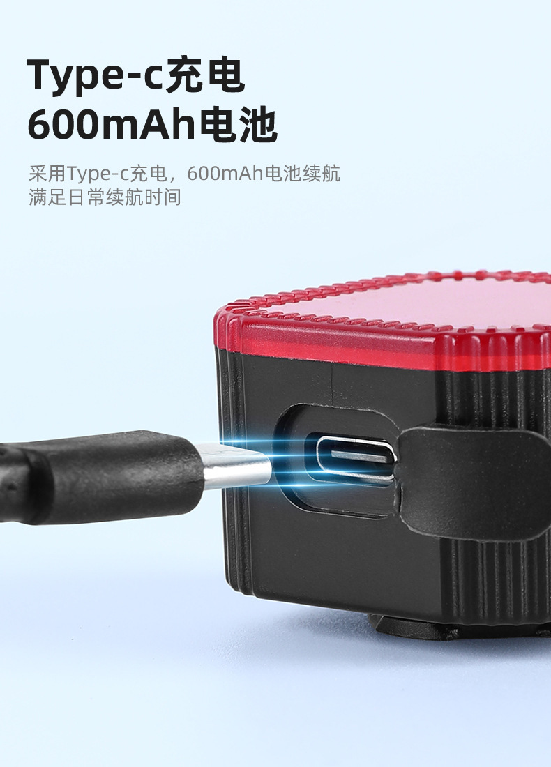 自行车尾灯夜骑灯公路山地车后尾灯表情警示灯单车刹车骑行灯配件详情7