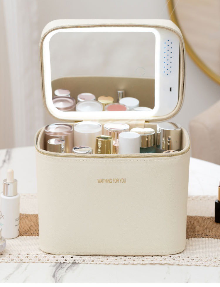 化妆包批发韩版新款大容量旅行便携手提PU专业化妆品收纳包化妆箱详情13