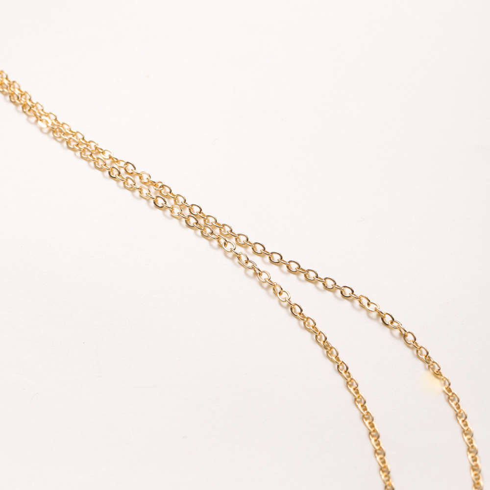 跨境热销金色26字母O字链项链女 情侣名字挂坠厂家现货批发 优雅时尚首饰精品详情2