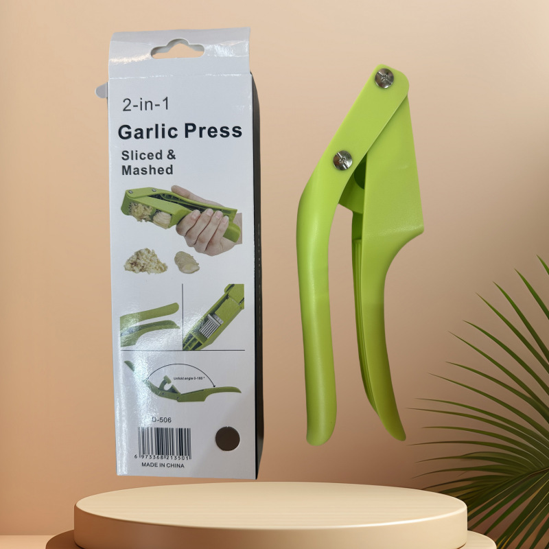 Cross-border stainless steel two-in-one manual garlic press, garlic pounding machine, multi-functional garlic cutter, garlic picker, household garlic puree press pic 9