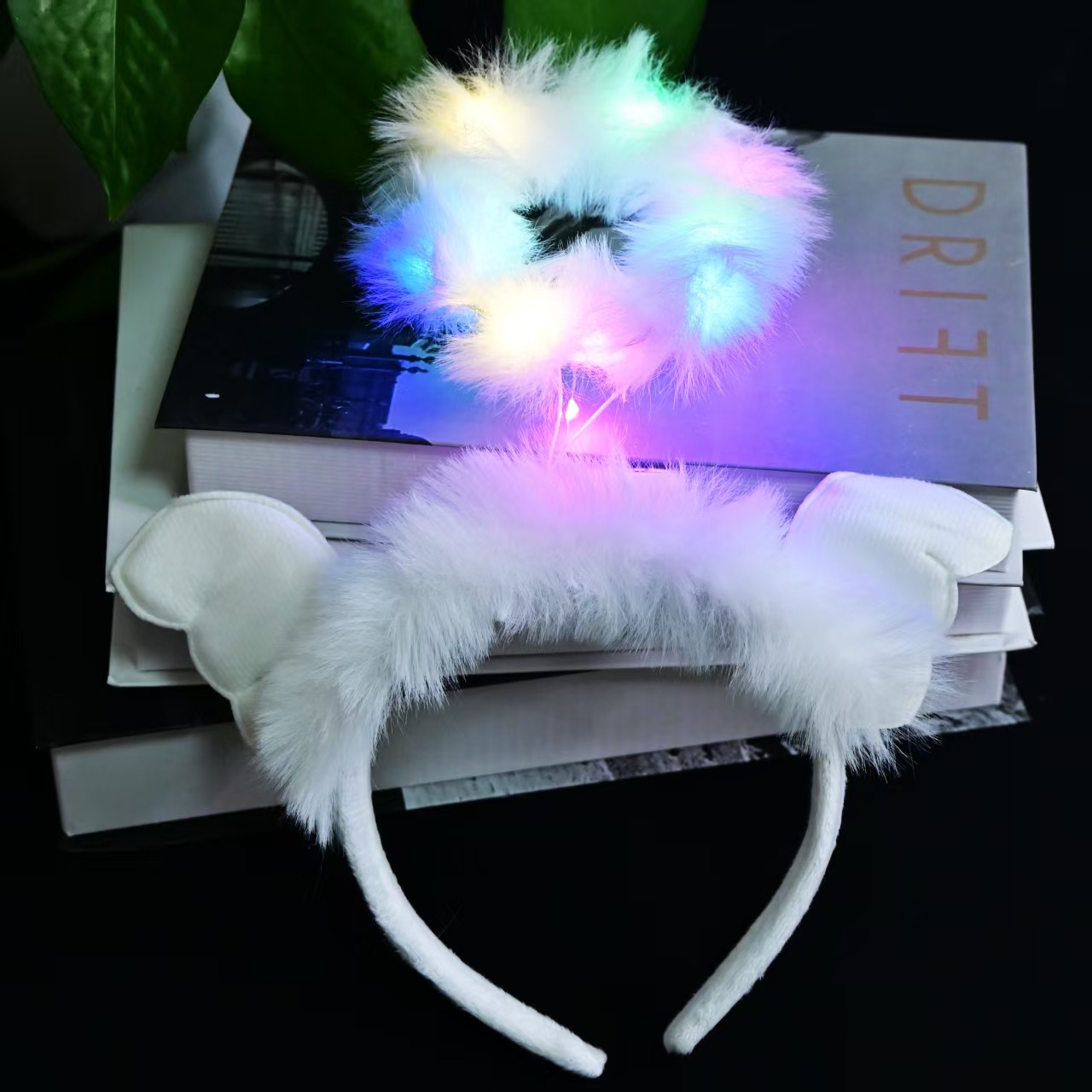 New hair bands, feather angel headbands, cos headwear, forest-themed luminous toys, popular wholesale items for night market stalls pic 4
