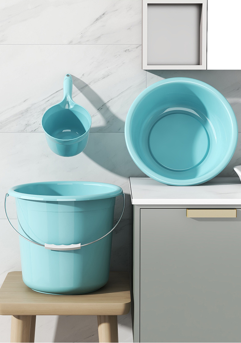 水桶加厚带盖洗衣桶 家用塑料桶学生宿舍洗澡桶 大容量储水桶批发详情21