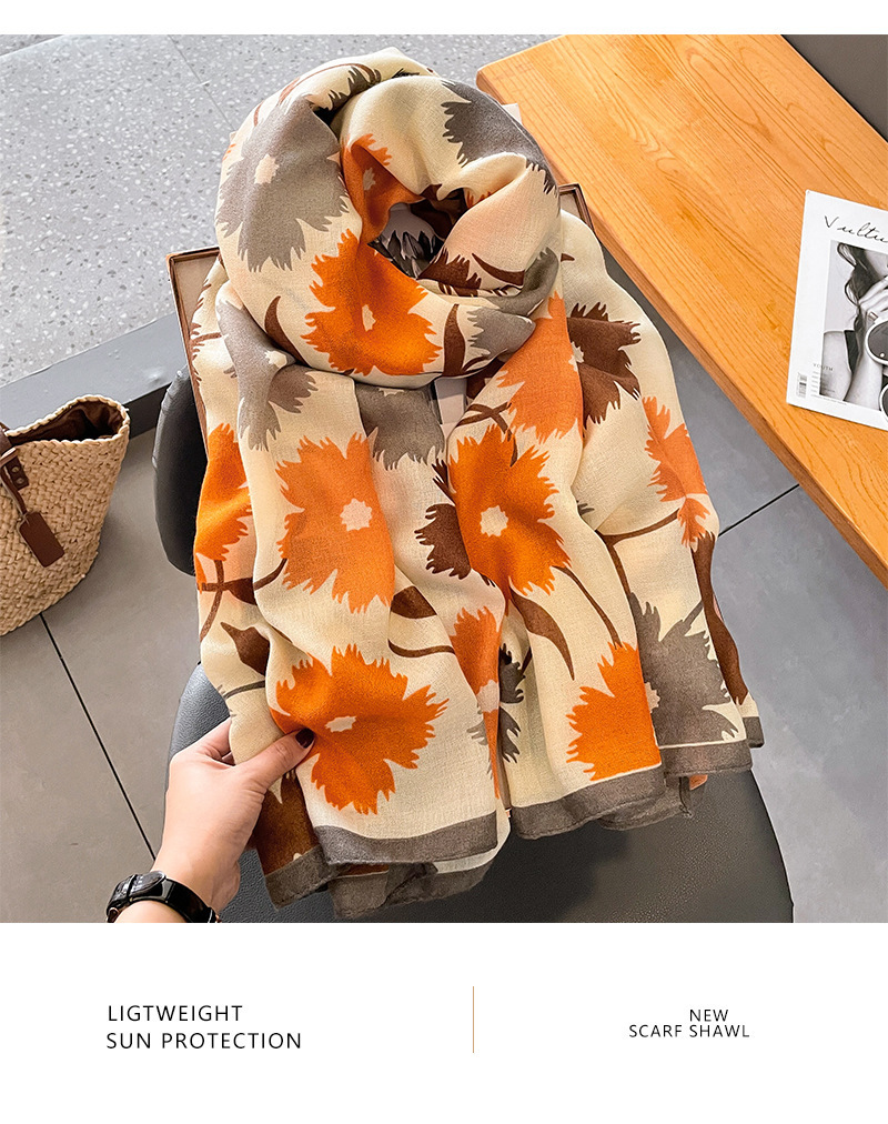 Pañuelo mujer 2025 nuevo estilo coreano multiplo cálido otoño invierno algodón lino pañuelo largo chal exterior pañuelo fino pic 1