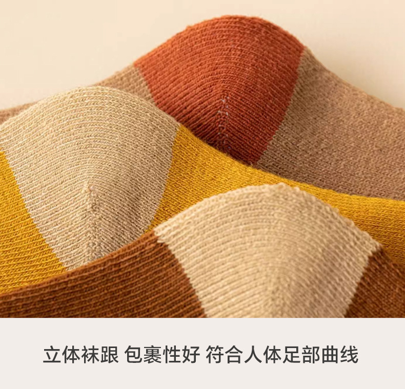 厚袜子女冬季毛圈中筒条纹加绒保暖运动休闲长筒防臭毛巾款女袜详情17