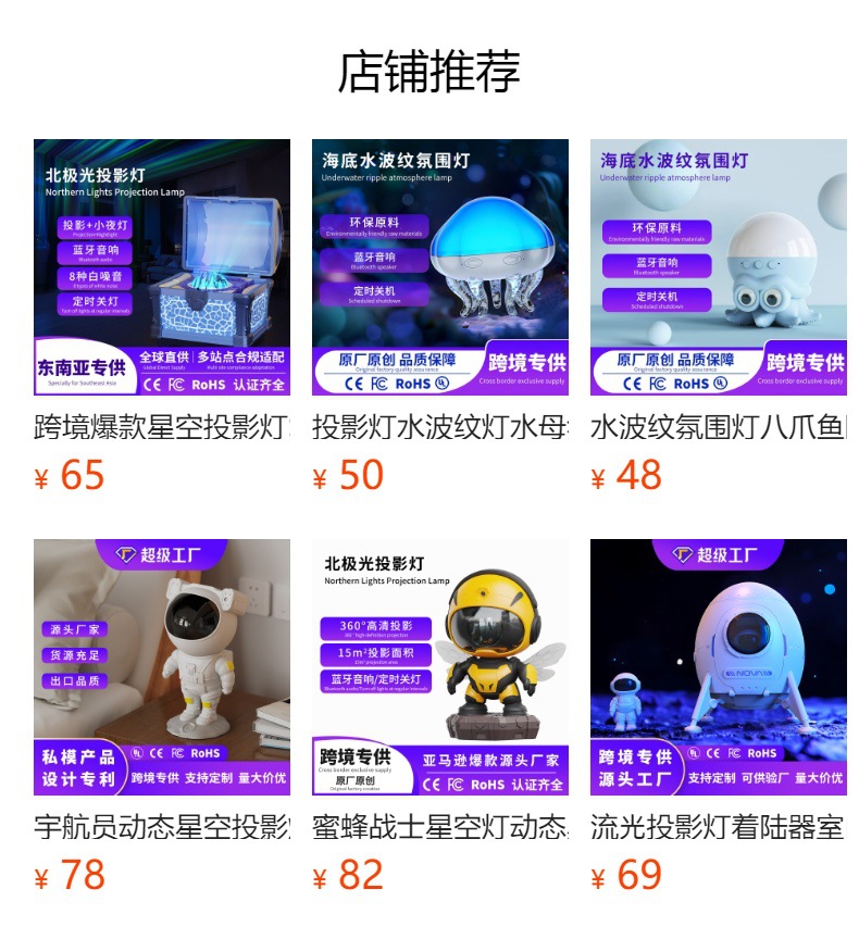 银河投影灯 客厅卧室氛围灯宇航员创意礼品宇宙星空灯详情1